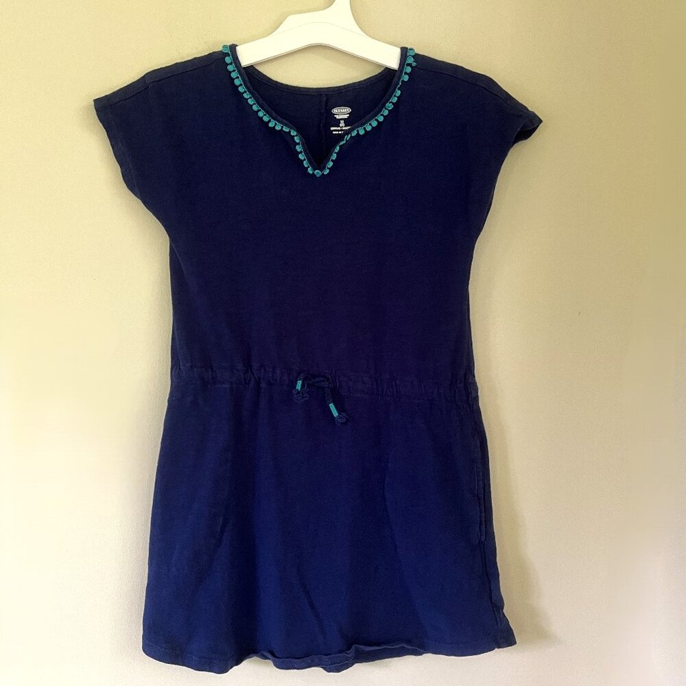 Old Navy Girls' Swim Cover Dress, Navy, Size M (8)